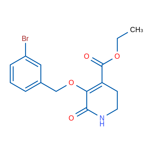 Ethyl 5-[(3-bromophenyl)methoxy]-6-oxo-1,2,3,6-tetrahydropyridine-4-carboxylate 1g