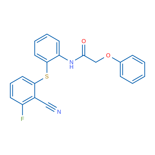 N-{2-[(2-cyano-3-fluorophenyl)sulfanyl]phenyl}-2-phenoxyacetamide 5mg