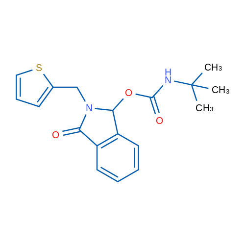 3-Oxo-2-[(thiophen-2-yl)methyl]-2,3-dihydro-1H-isoindol-1-yl N-tert-butylcarbamate 1g