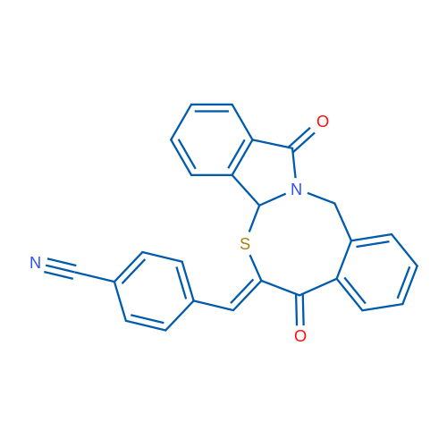4-{[(10Z)-9,19-dioxo-11-thia-1-azatetracyclo[10.7.0.0^{3,8}.0^{13,18}]nonadeca-3(8),4,6,13(18),14,16-hexaen-10-ylidene]methyl}benzonitrile 1g