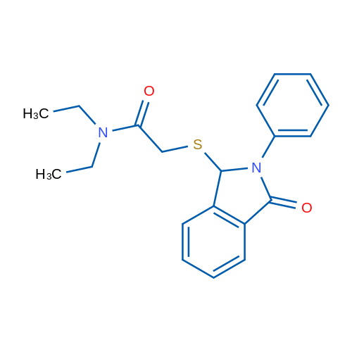 N,N-Diethyl-2-[(3-oxo-2-phenyl-2,3-dihydro-1H-isoindol-1-yl)sulfanyl]acetamide 10mg