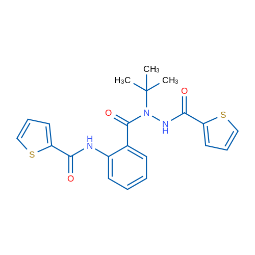 N-{2-[N-tert-butyl-N'-(thiophene-2-carbonyl)hydrazinecarbonyl]phenyl}thiophene-2-carboxamide 1g