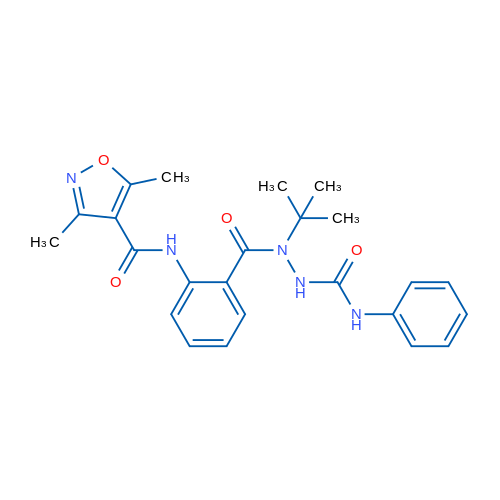 N-(2-{tert-butyl[(phenylcarbamoyl)amino]carbamoyl}phenyl)-3,5-dimethyl-1,2-oxazole-4-carboxamide 1g