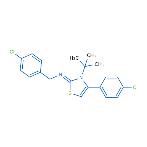 N-[(2Z)-3-tert-Butyl-4-(4-chlorophenyl)-2,3-dihydro-1,3-thiazol-2-ylidene]-1-(4-chlorophenyl)methanamine 1g