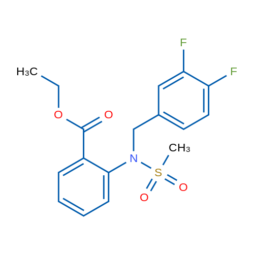 Ethyl 2-{N-[(3,4-difluorophenyl)methyl]methanesulfonamido}benzoate 1g