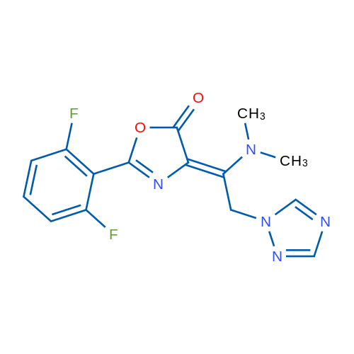 (4E)-2-(2,6-Difluorophenyl)-4-[1-(dimethylamino)-2-(1H-1,2,4-triazol-1-yl)ethylidene]-4,5-dihydro-1,3-oxazol-5-one 1g