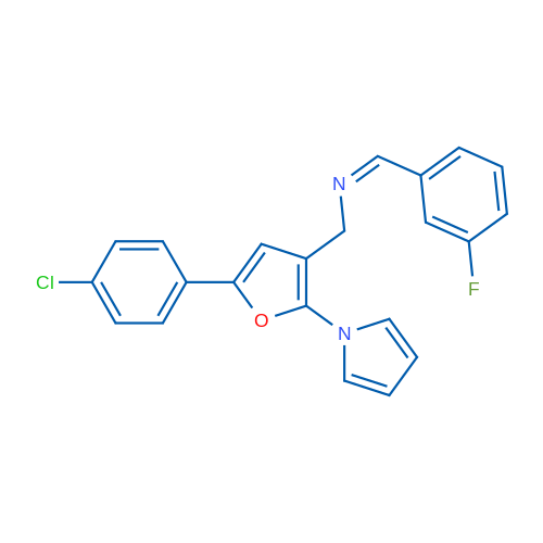 (Z)-{[5-(4-chlorophenyl)-2-(1H-pyrrol-1-yl)furan-3-yl]methyl}[(3-fluorophenyl)methylidene]amine 1g