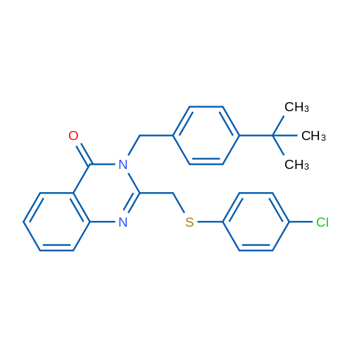 3-[(4-tert-Butylphenyl)methyl]-2-{[(4-chlorophenyl)sulfanyl]methyl}-3,4-dihydroquinazolin-4-one 1g
