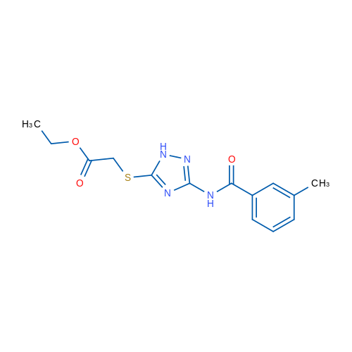 Ethyl 2-{[3-(3-methylbenzamido)-1H-1,2,4-triazol-5-yl]sulfanyl}acetate 1g
