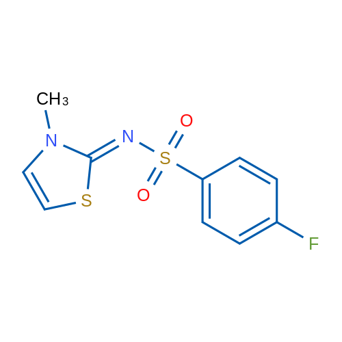 4-Fluoro-N-[(2Z)-3-methyl-2,3-dihydro-1,3-thiazol-2-ylidene]benzene-1-sulfonamide 1g