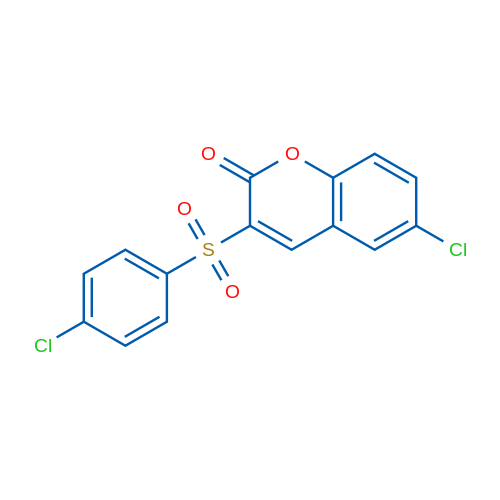 6-Chloro-3-(4-chlorobenzenesulfonyl)-2H-chromen-2-one 1g
