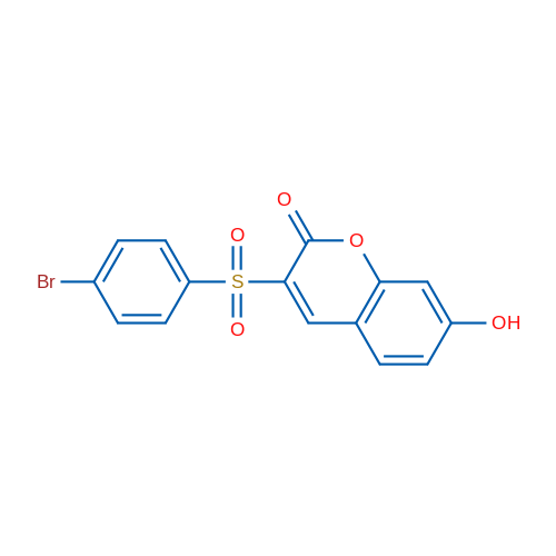 3-(4-Bromobenzenesulfonyl)-7-hydroxy-2H-chromen-2-one 1g