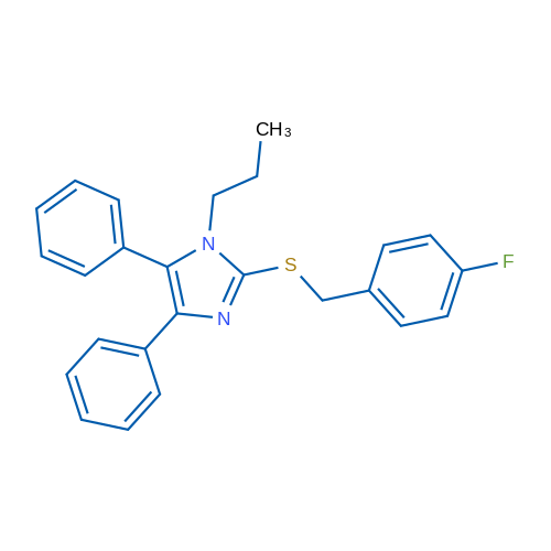 2-{[(4-fluorophenyl)methyl]sulfanyl}-4,5-diphenyl-1-propyl-1H-imidazole 1g