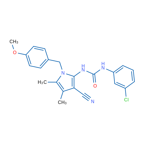 1-(3-Chlorophenyl)-3-{3-cyano-1-[(4-methoxyphenyl)methyl]-4,5-dimethyl-1H-pyrrol-2-yl}urea 1g