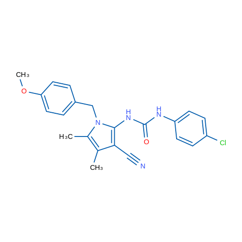 1-(4-Chlorophenyl)-3-{3-cyano-1-[(4-methoxyphenyl)methyl]-4,5-dimethyl-1H-pyrrol-2-yl}urea 1g
