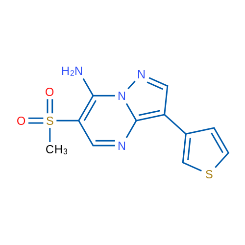 6-Methanesulfonyl-3-(thiophen-3-yl)pyrazolo[1,5-a]pyrimidin-7-amine 1g