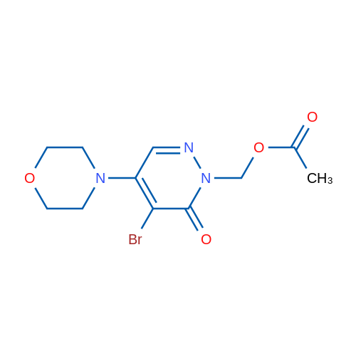 [5-Bromo-4-(morpholin-4-yl)-6-oxo-1,6-dihydropyridazin-1-yl]methyl acetate 1g