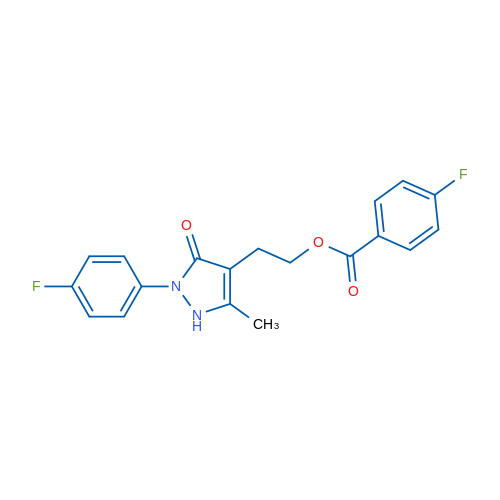 2-[2-(4-Fluorophenyl)-5-methyl-3-oxo-2,3-dihydro-1H-pyrazol-4-yl]ethyl 4-fluorobenzoate 1g