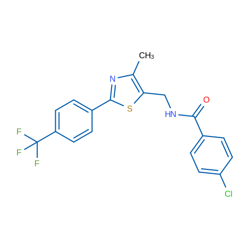 4-Chloro-N-({4-methyl-2-[4-(trifluoromethyl)phenyl]-1,3-thiazol-5-yl}methyl)benzamide 1g