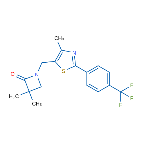 3,3-Dimethyl-1-({4-methyl-2-[4-(trifluoromethyl)phenyl]-1,3-thiazol-5-yl}methyl)azetidin-2-one 1g