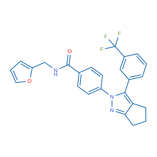 N-[(Furan-2-yl)methyl]-4-{3-[3-(trifluoromethyl)phenyl]-2H,4H,5H,6H-cyclopenta[c]pyrazol-2-yl}benzamide 1g