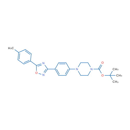 tert-Butyl 4-{4-[5-(4-methylphenyl)-1,2,4-oxadiazol-3-yl]phenyl}piperazine-1-carboxylate 1g