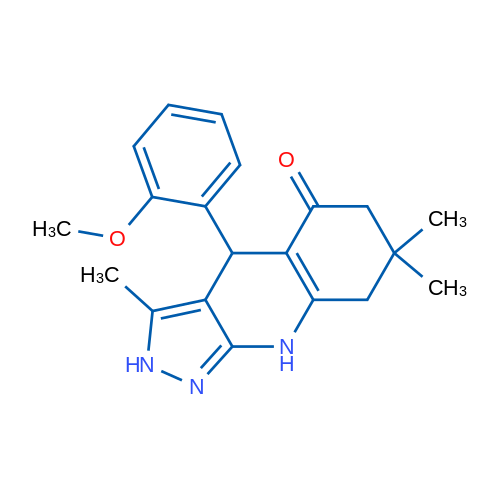 4-(2-Methoxyphenyl)-3,7,7-trimethyl-2H,4H,5H,6H,7H,8H,9H-pyrazolo[3,4-b]quinolin-5-one 1g