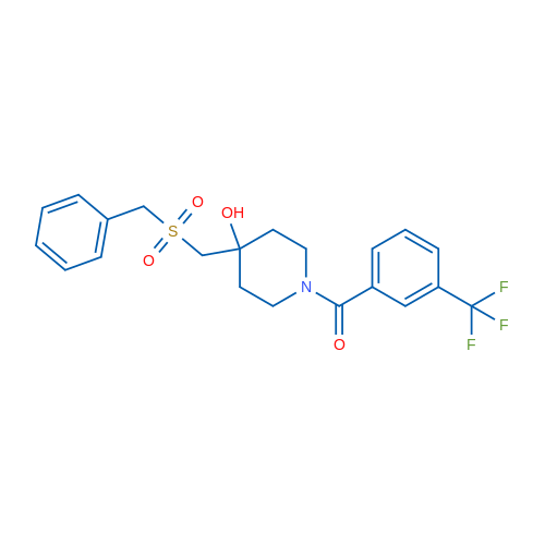 4-(Phenylmethanesulfonylmethyl)-1-[3-(trifluoromethyl)benzoyl]piperidin-4-ol 1g