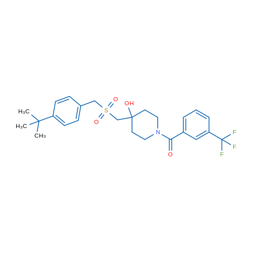 4-{[(4-tert-butylphenyl)methanesulfonyl]methyl}-1-[3-(trifluoromethyl)benzoyl]piperidin-4-ol 1g