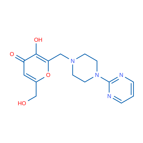 3-Hydroxy-6-(hydroxymethyl)-2-{[4-(pyrimidin-2-yl)piperazin-1-yl]methyl}-4H-pyran-4-one 1g