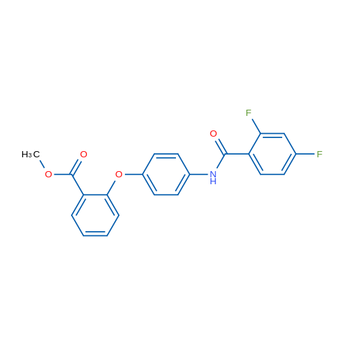 Methyl 2-[4-(2,4-difluorobenzamido)phenoxy]benzoate 1g