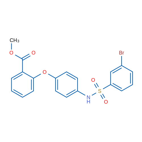 Methyl 2-[4-(3-bromobenzenesulfonamido)phenoxy]benzoate 1g