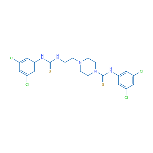 N-(3,5-Dichlorophenyl)-4-(2-{[(3,5-dichlorophenyl)carbamothioyl]amino}ethyl)piperazine-1-carbothioamide 1g
