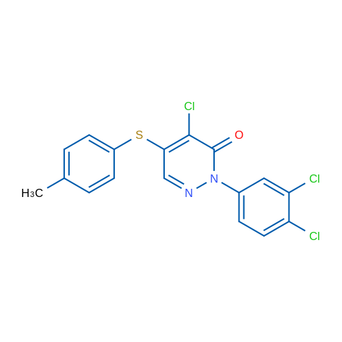 4-Chloro-2-(3,4-dichlorophenyl)-5-[(4-methylphenyl)sulfanyl]-2,3-dihydropyridazin-3-one 1g