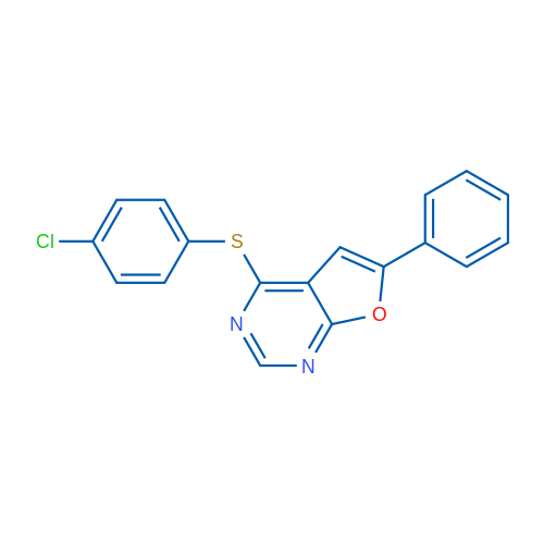4-[(4-Chlorophenyl)sulfanyl]-6-phenylfuro[2,3-d]pyrimidine 1g