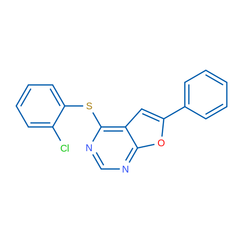 4-[(2-Chlorophenyl)sulfanyl]-6-phenylfuro[2,3-d]pyrimidine 1g