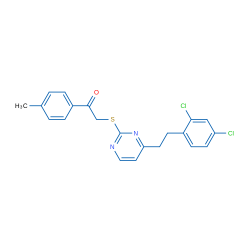 2-({4-[2-(2,4-dichlorophenyl)ethyl]pyrimidin-2-yl}sulfanyl)-1-(4-methylphenyl)ethan-1-one 1g