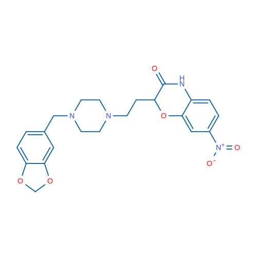 2-(2-{4-[(2H-1,3-benzodioxol-5-yl)methyl]piperazin-1-yl}ethyl)-7-nitro-3,4-dihydro-2H-1,4-benzoxazin-3-one 1g