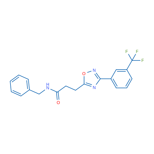 N-Benzyl-3-{3-[3-(trifluoromethyl)phenyl]-1,2,4-oxadiazol-5-yl}propanamide 1g