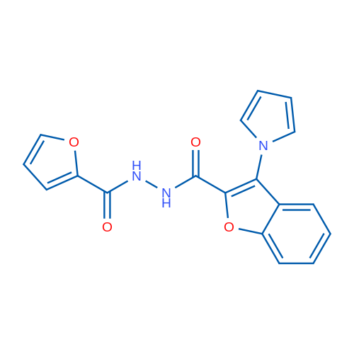 N'-[3-(1H-Pyrrol-1-yl)-1-benzofuran-2-carbonyl]furan-2-carbohydrazide 1g