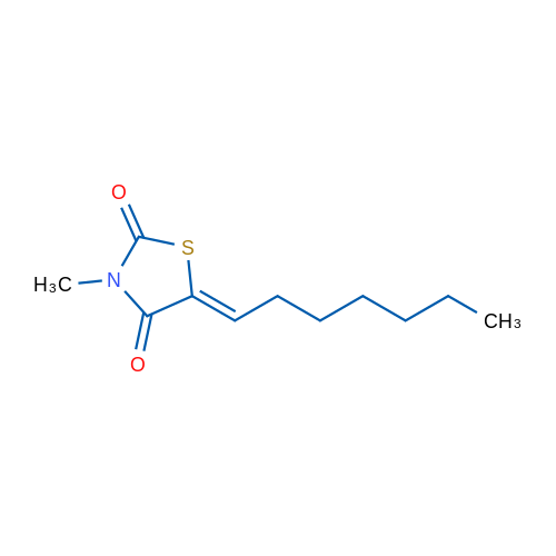 (5Z)-5-Heptylidene-3-methyl-1,3-thiazolidine-2,4-dione 1g