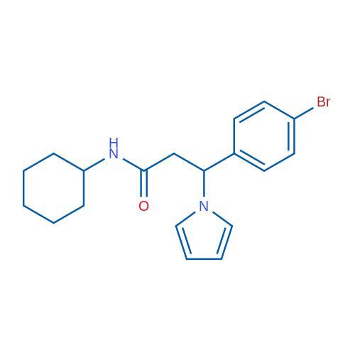3-(4-Bromophenyl)-N-cyclohexyl-3-(1H-pyrrol-1-yl)propanamide 1g