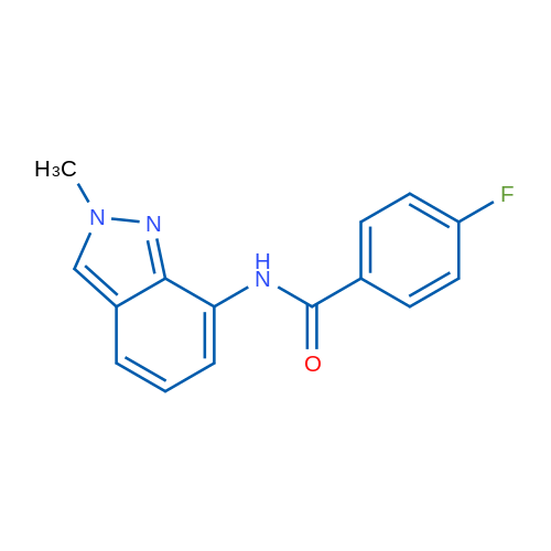 4-Fluoro-N-(2-methyl-2H-indazol-7-yl)benzamide 1g