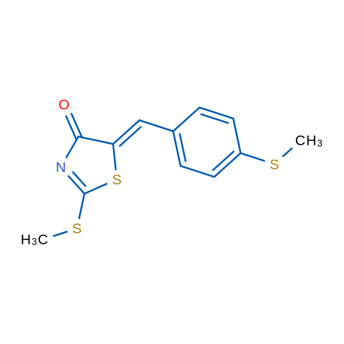(5Z)-2-(Methylsulfanyl)-5-{[4-(methylsulfanyl)phenyl]methylidene}-4,5-dihydro-1,3-thiazol-4-one 1g