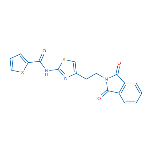 N-{4-[2-(1,3-dioxo-2,3-dihydro-1H-isoindol-2-yl)ethyl]-1,3-thiazol-2-yl}thiophene-2-carboxamide 1g