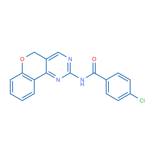 4-Chloro-N-{5H-chromeno[4,3-d]pyrimidin-2-yl}benzamide 1g