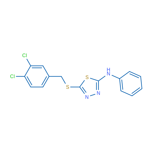 5-{[(3,4-dichlorophenyl)methyl]sulfanyl}-N-phenyl-1,3,4-thiadiazol-2-amine 1g