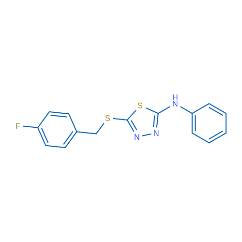 5-{[(4-fluorophenyl)methyl]sulfanyl}-N-phenyl-1,3,4-thiadiazol-2-amine 1g