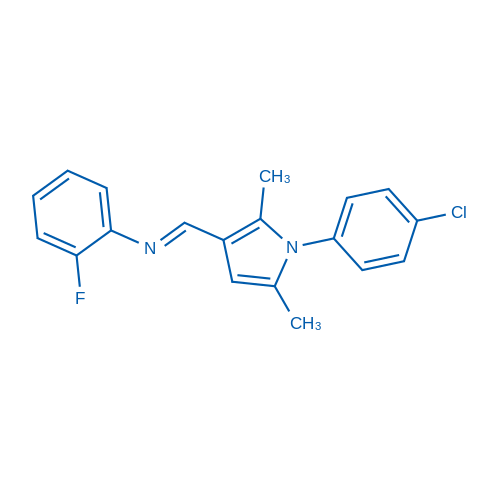 (1E)-1-[1-(4-Chlorophenyl)-2,5-dimethyl-1H-pyrrol-3-yl]-N-(2-fluorophenyl)methanimine 1g