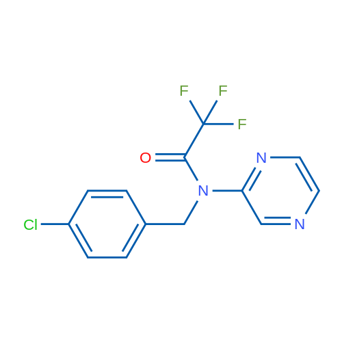 N-[(4-Chlorophenyl)methyl]-2,2,2-trifluoro-N-(pyrazin-2-yl)acetamide 1g
